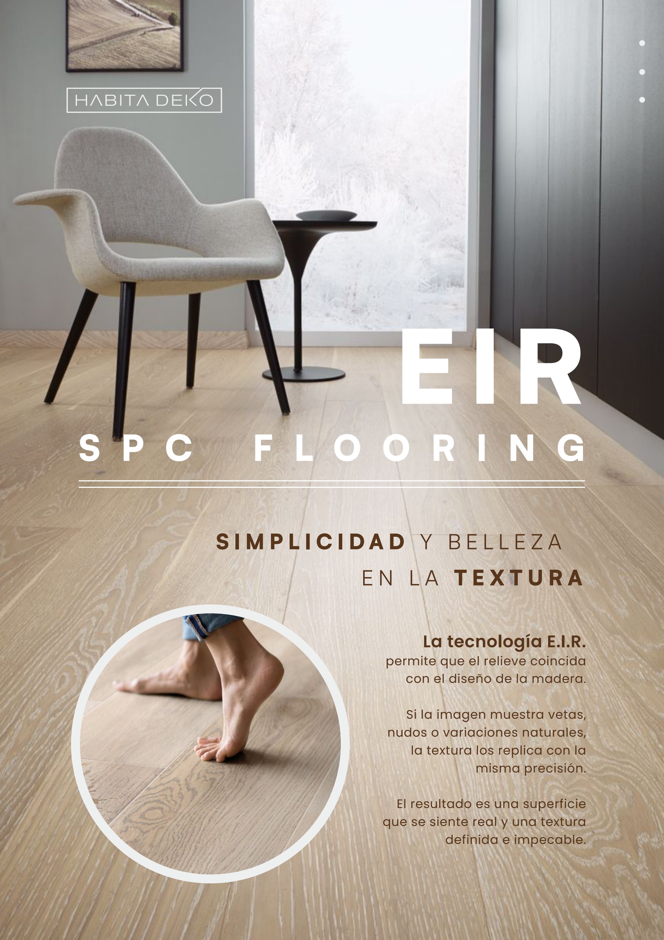 Espacio contemporáneo con piso SPC Habita Deko